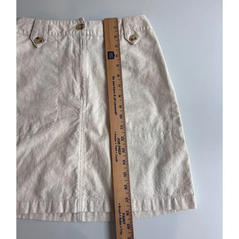 Universal Thread Women's Cotton Linen Blend Skirt Beige Size S